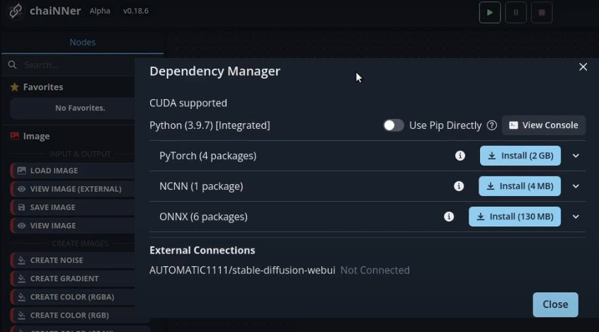 Chainner Dependency Manager