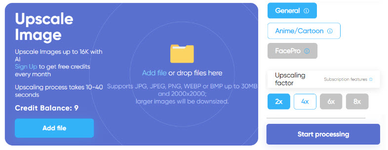 ImageUpscaler Online UI