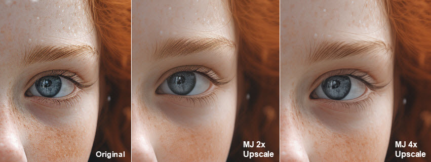 Midjourney upscale 2x vs 4x
