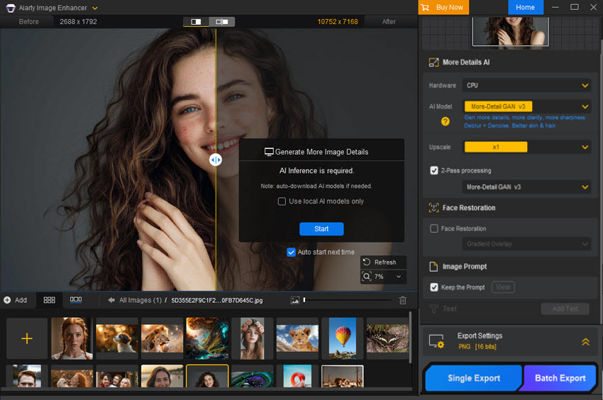 Aiarty Image Enhancer Add Facial Images