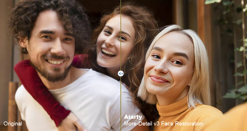 Aiarty Image Enhancer Enhance Multiple Faces